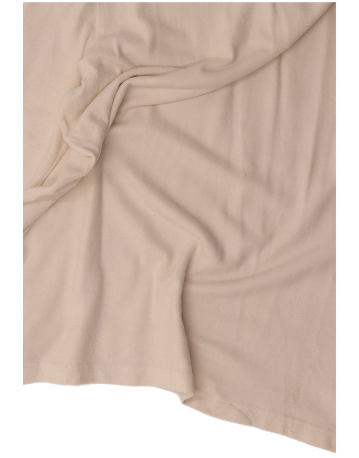 CREW CLOTHING Herren-Langarm-Poloshirt, groß, weiße Baumwolle