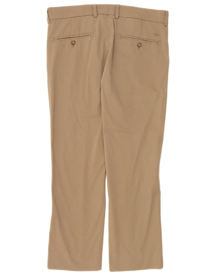 Dockers Herren-PEGged-Cropped-Hose W34 L26 Beige Baumwolle