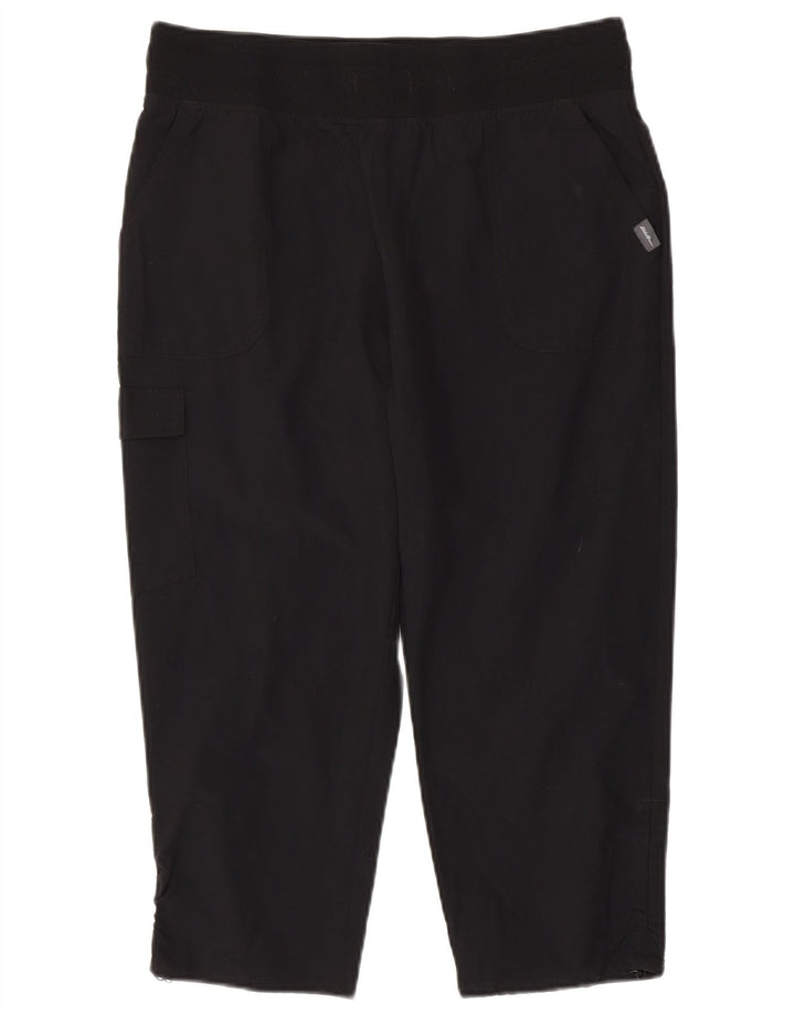 EDDIE BAUER Gerade Cargo-Capri-Hose für Damen, Größe M, W30, L22, Schwarz