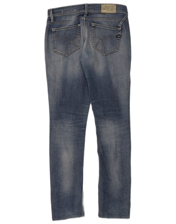 Gas Damen Slim Jeans W30 L30 Blaue Baumwolle