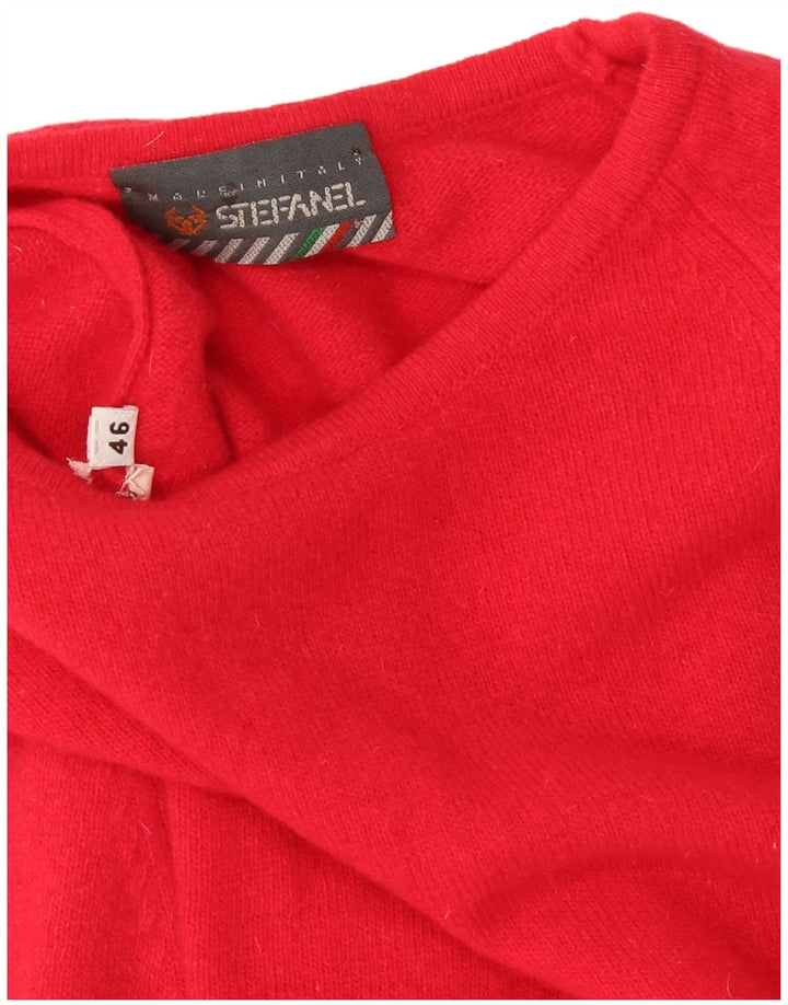 Stefanel Damen Pullover mit Rundhalsausschnitt IT 46 Large Pink