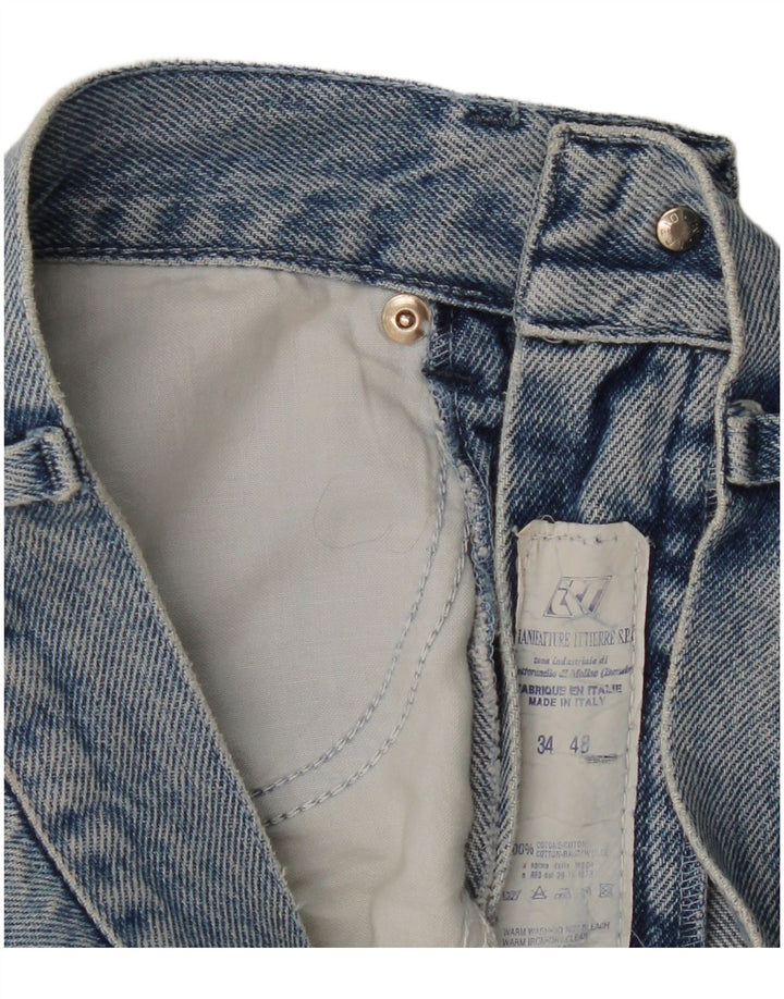 Trussardi Herren Straight Jeans W34 L29 Blaue Baumwolle