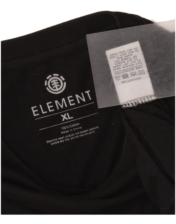 Element Herren Grafik T-Shirt Top XL Schwarz Baumwolle