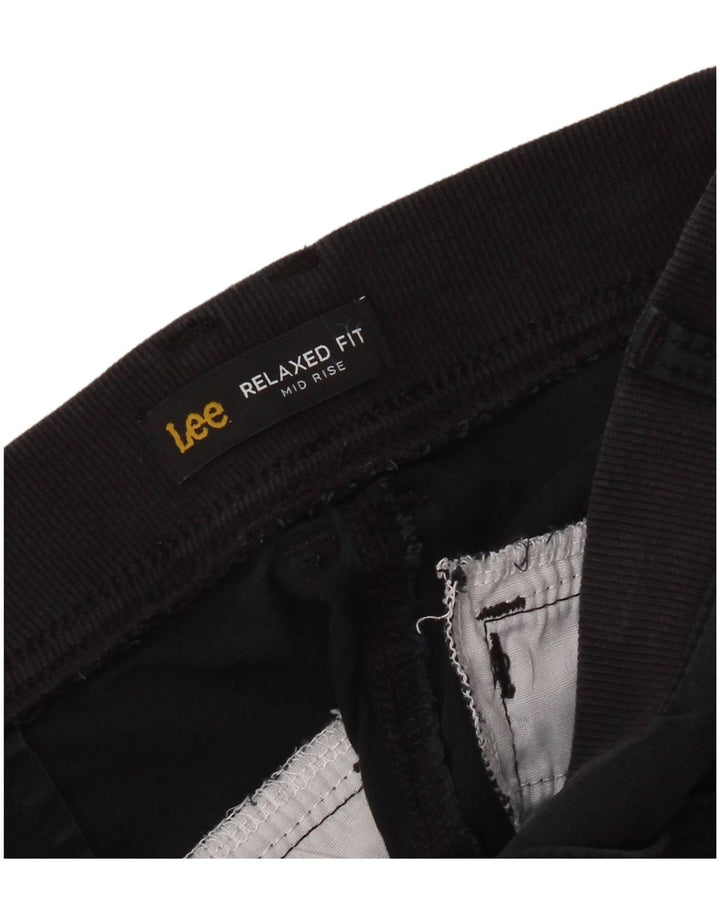 LEE Damen-Cargoshorts mit mittlerer Leibhöhe und entspannter Passform, W34, Größe L, Schwarz