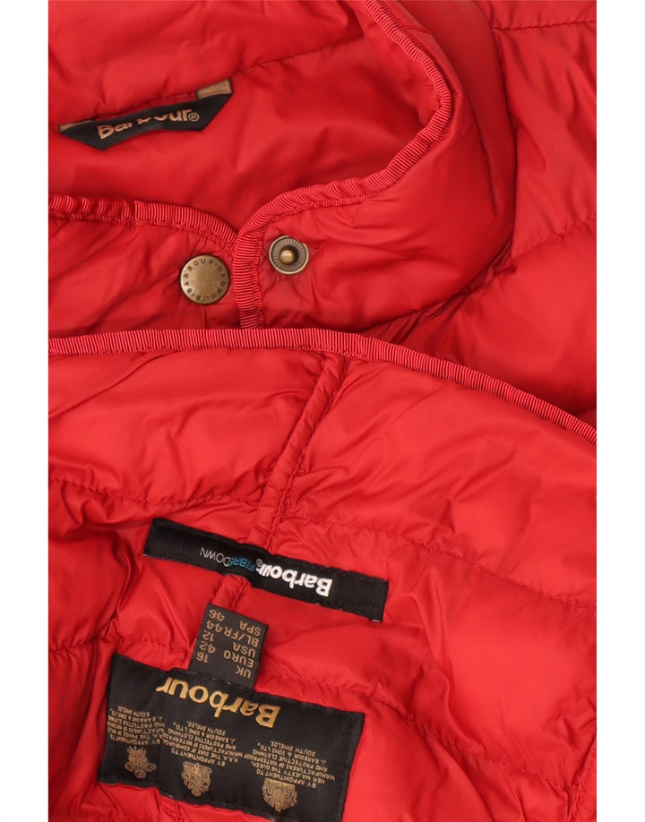 Barbour Damen gepolsterte Jacke UK 16 Large Rot