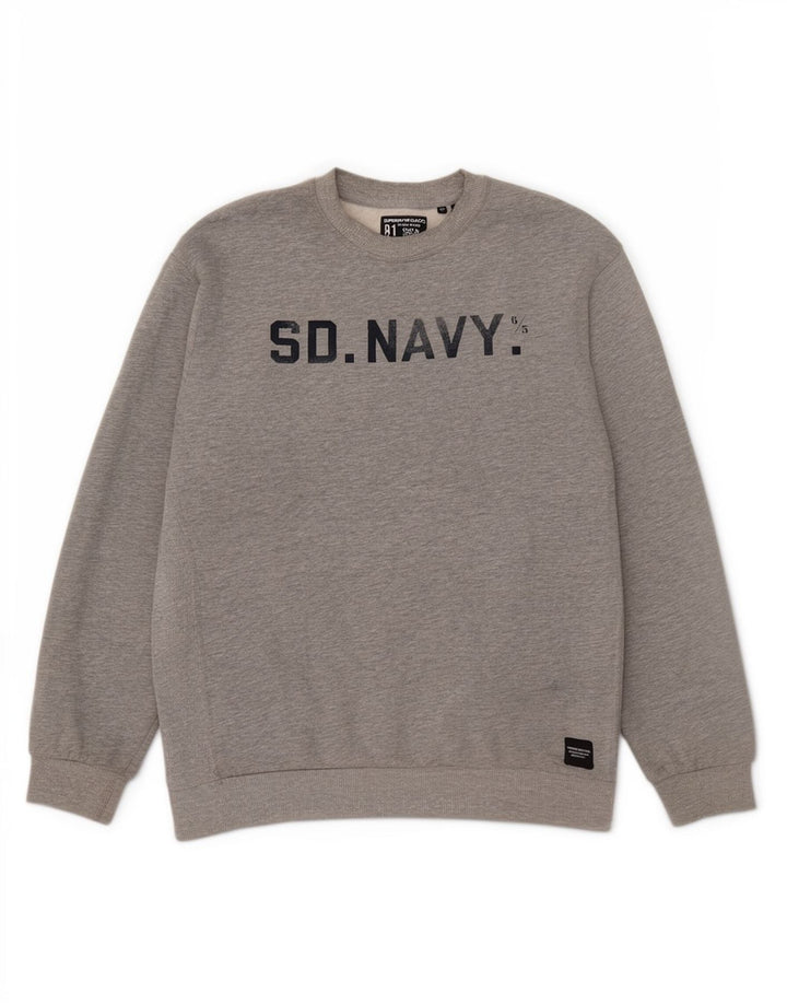Superdry Damen-Sweatshirt mit Grafik-Übergröße, Größe 40, Grau, Baumwolle