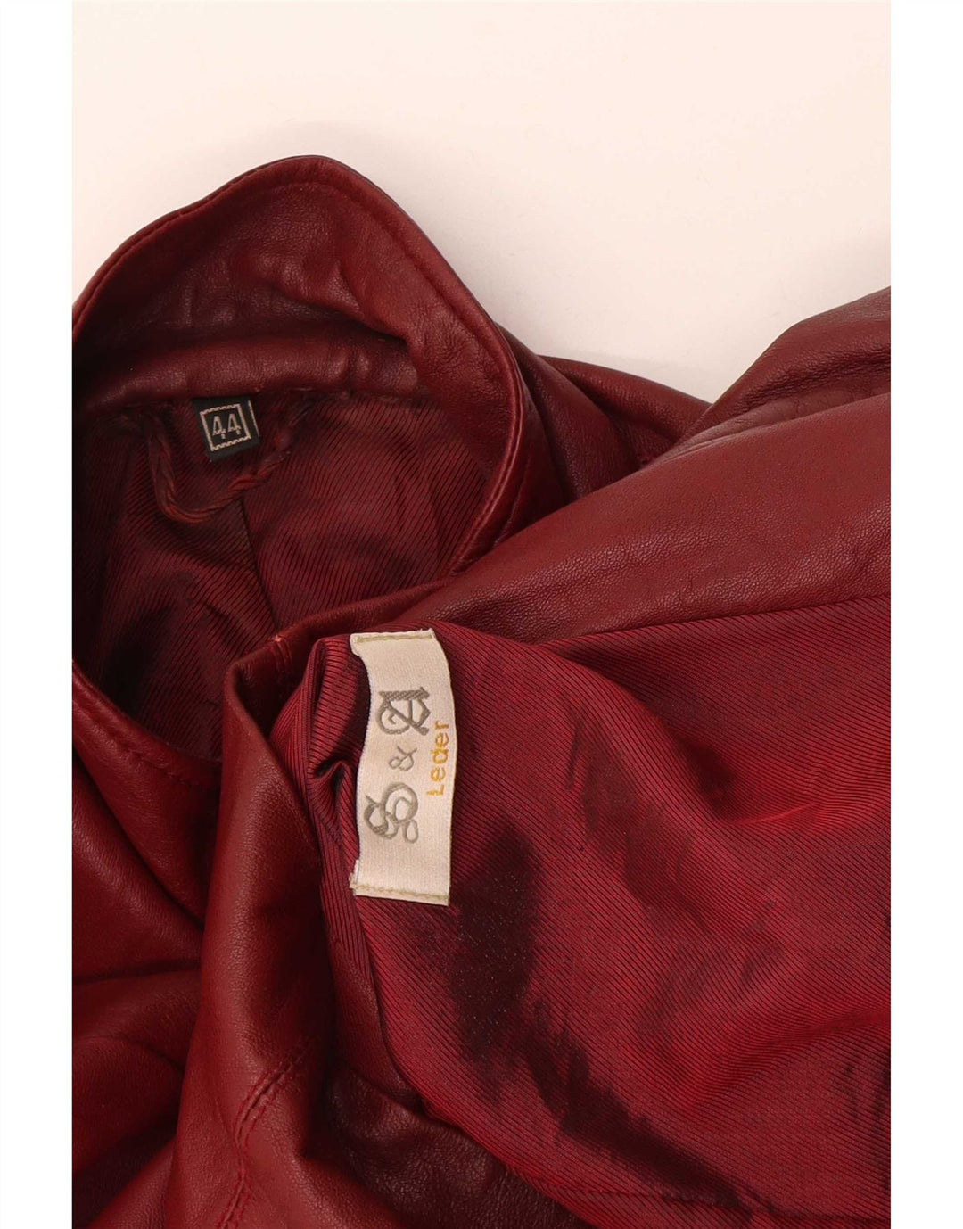 Vintage Damen Lederjacke IT 44 Medium Burgund