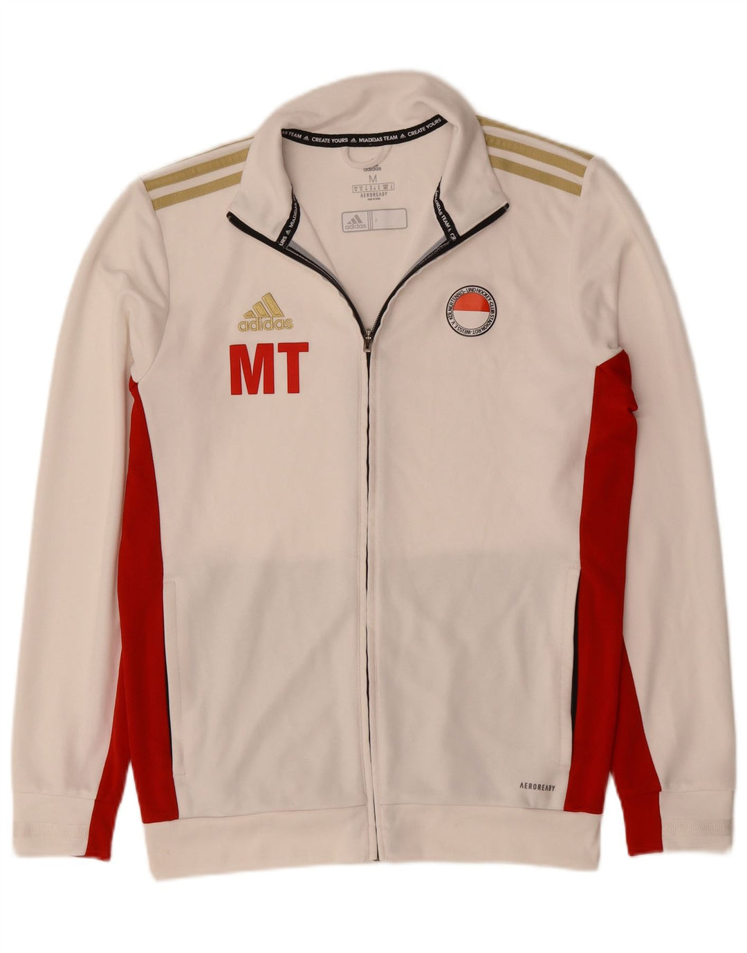 Adidas Herren Aeroready Trainingsanzug Top Jacke Medium Off White Colourblock