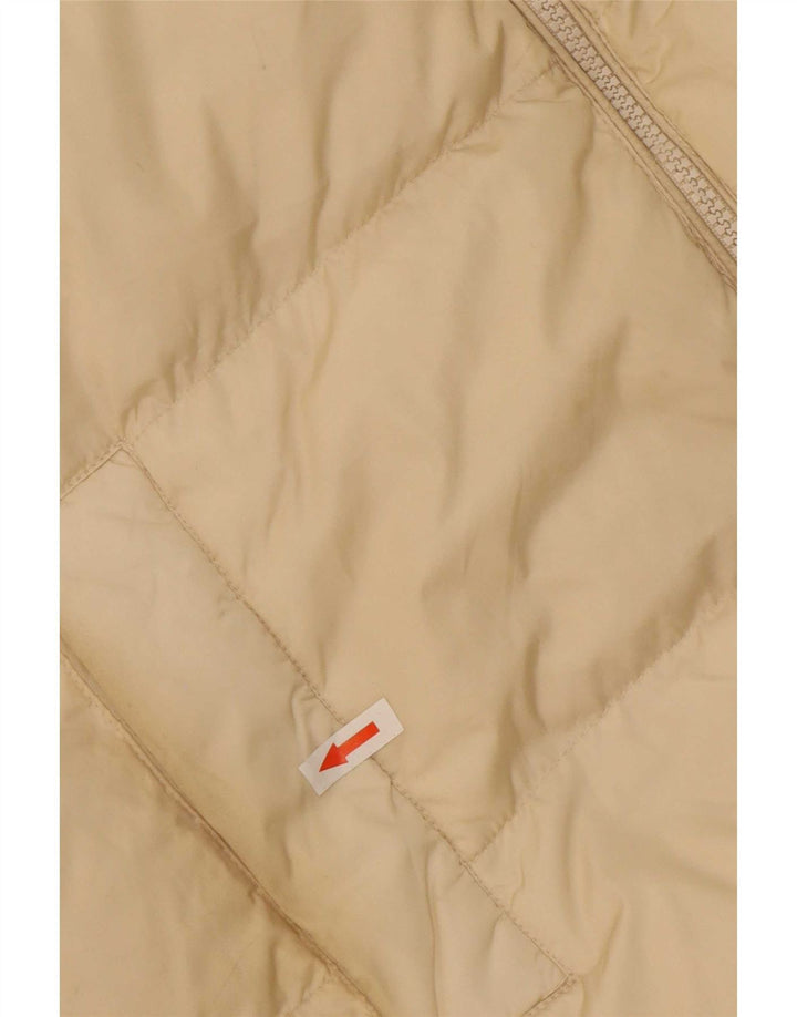 Zara Damen-Kapuzen-Übergröße, gepolsterter Mantel, UK 6, XS, Beige, Polyester
