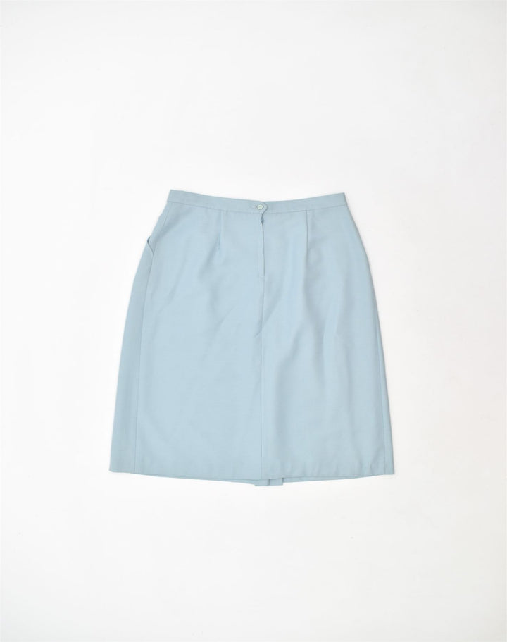 VINTAGE Womens Pegged Straight Skirt IT 48 XL W30 Blue Polyester | Vintage | Thrift | Second-Hand | Used Clothing | Messina Hembry 