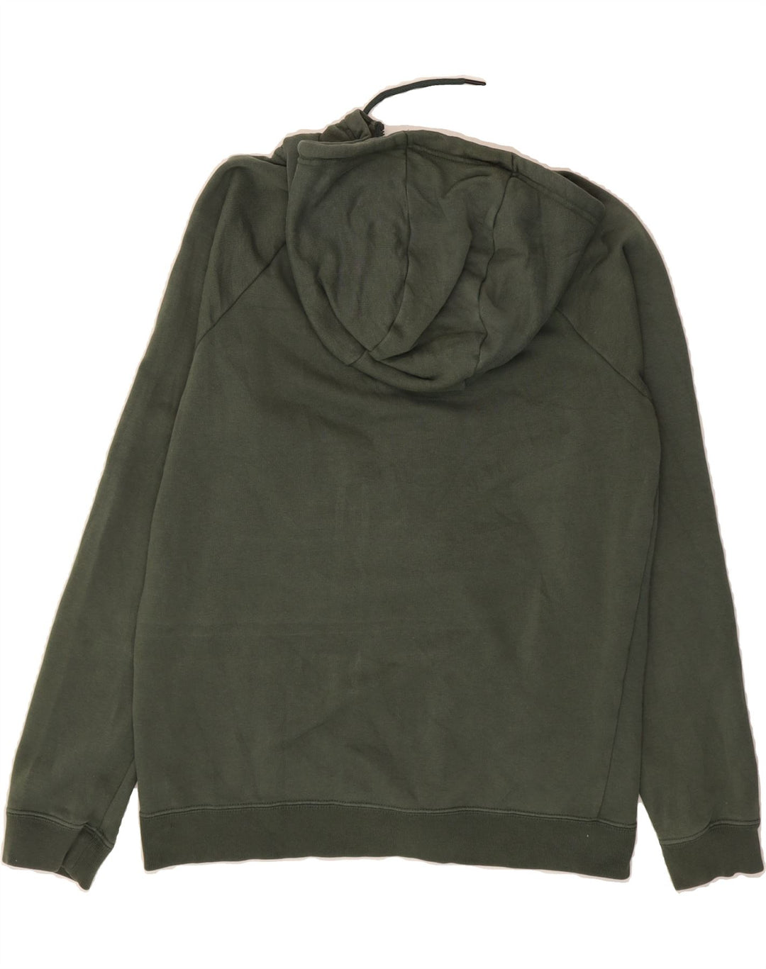 NIKE Mens Zip Hoodie Sweater Small Khaki Cotton Vintage Nike and Second-Hand Nike from Messina Hembry 