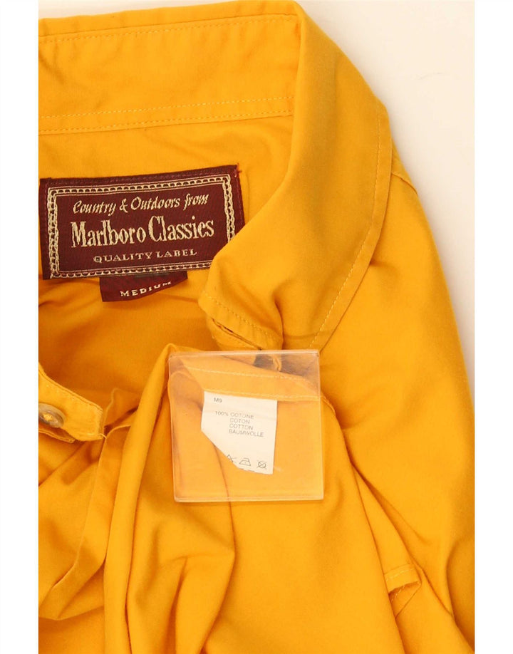 Marlboro Classics Herren-Kurzarmhemd aus mittelgelber Baumwolle