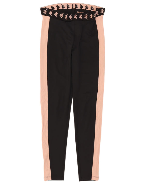 Kappa Damen Tezenis Graphic Leggings UK 12 Mittelschwarz Farbblock