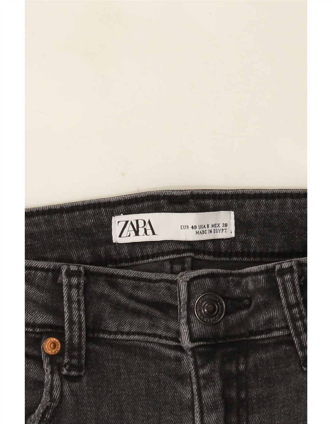 Zara Damen Distressed Skinny Jeans EU 40 Medium W30 L28 Schwarz