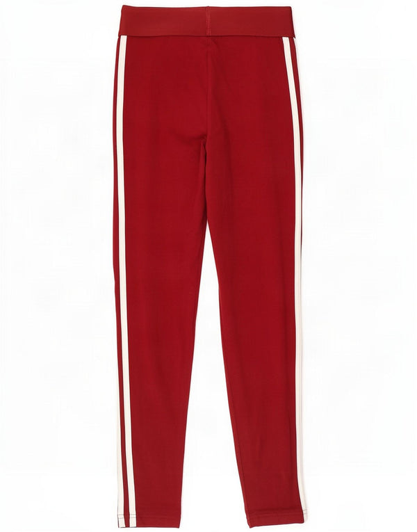 Adidas Damen Leggings UK 4/6 XS Rote Baumwolle