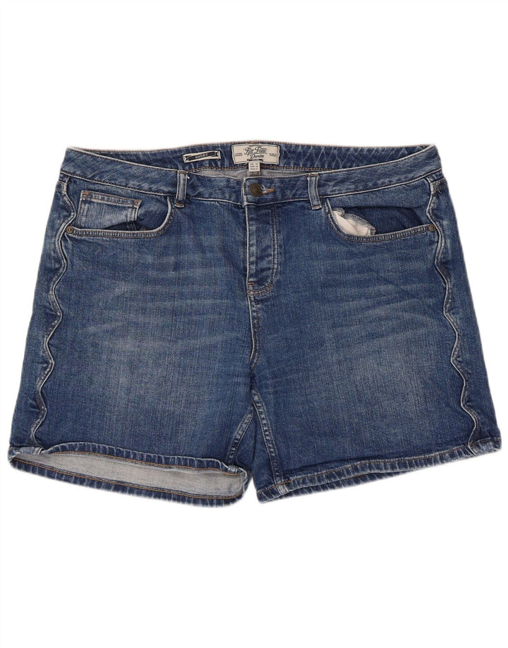Fat Face Damen Jeansshorts UK 16 Large Blaue Baumwolle