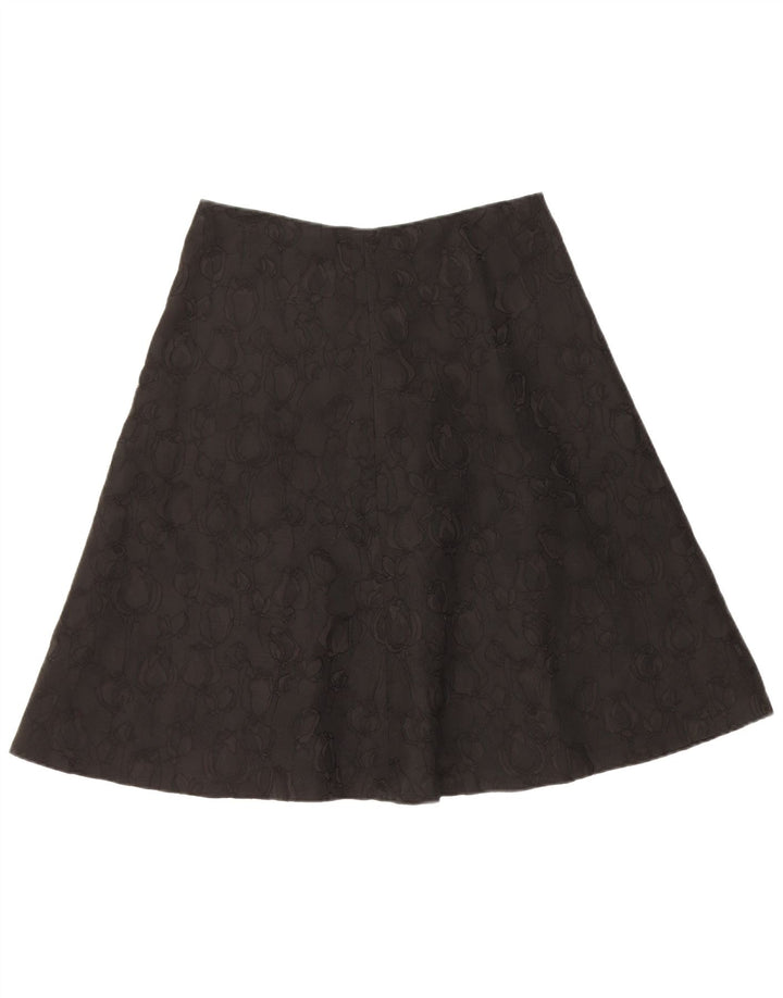 Intrend Damen A-Linienrock UK 12 Medium W30 Schwarz geblümt