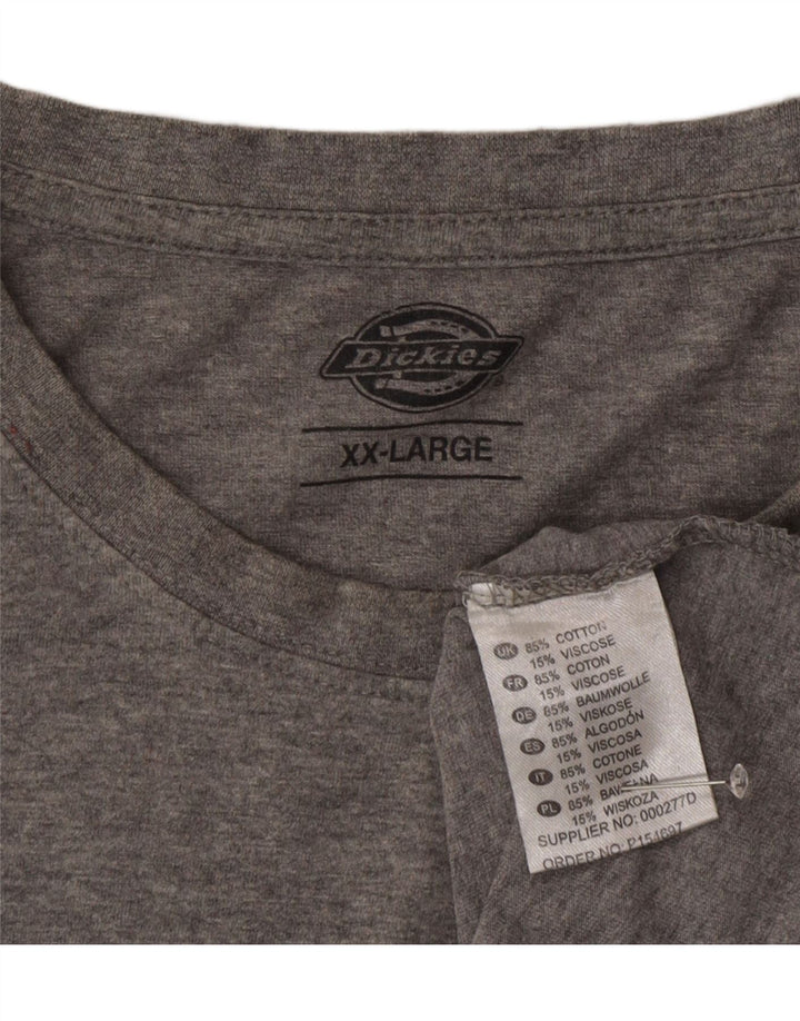 Dickies Herren-T-Shirt mit Grafik, 2XL, graue Baumwolle