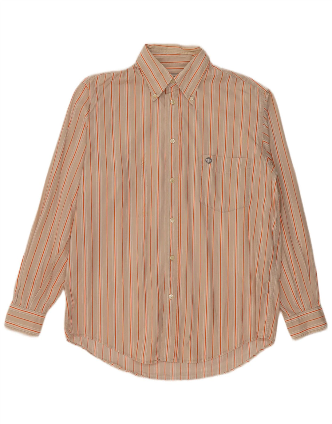 Murphy & Nye Herrenhemd Mittelbeige Nadelstreifen-Baumwolle