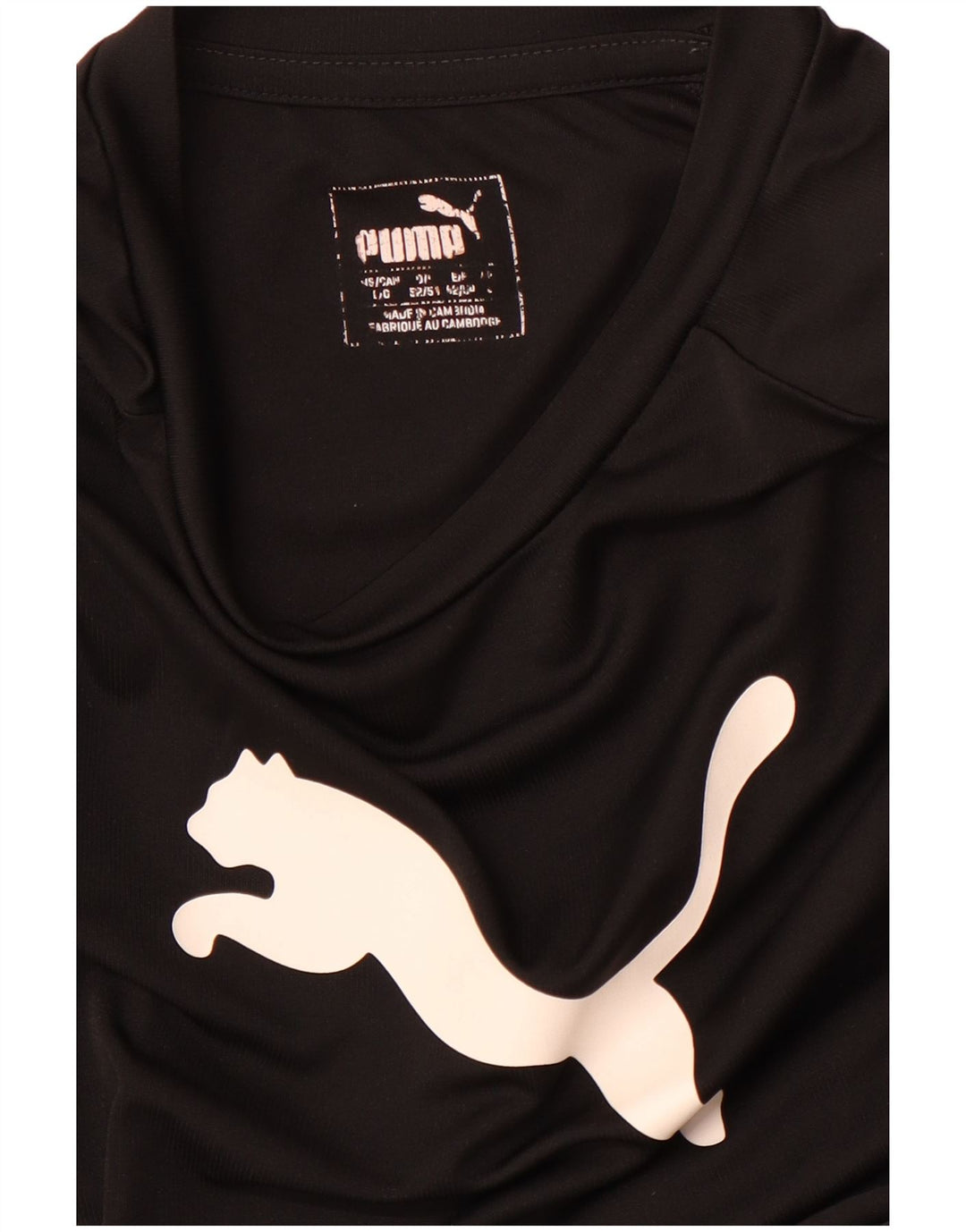 PUMA Herren Grafik T-Shirt Top Large Schwarz Polyester Sport