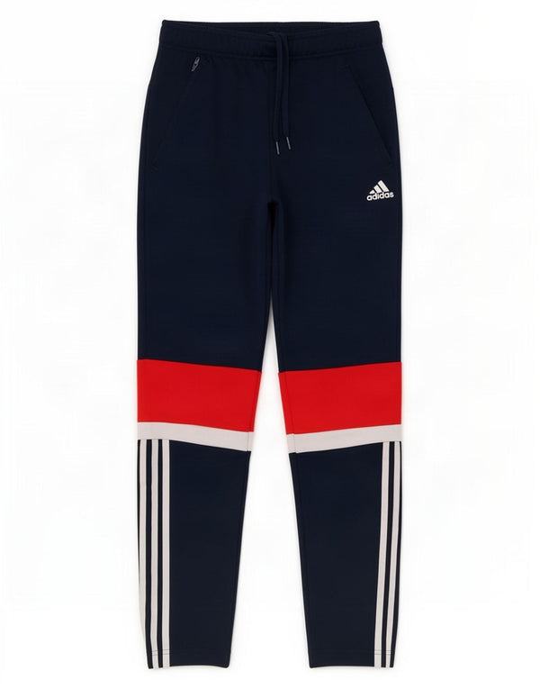 Adidas Trainingshose für Jungen, 13–14 Jahre, marineblaues Farbblock-Polyester