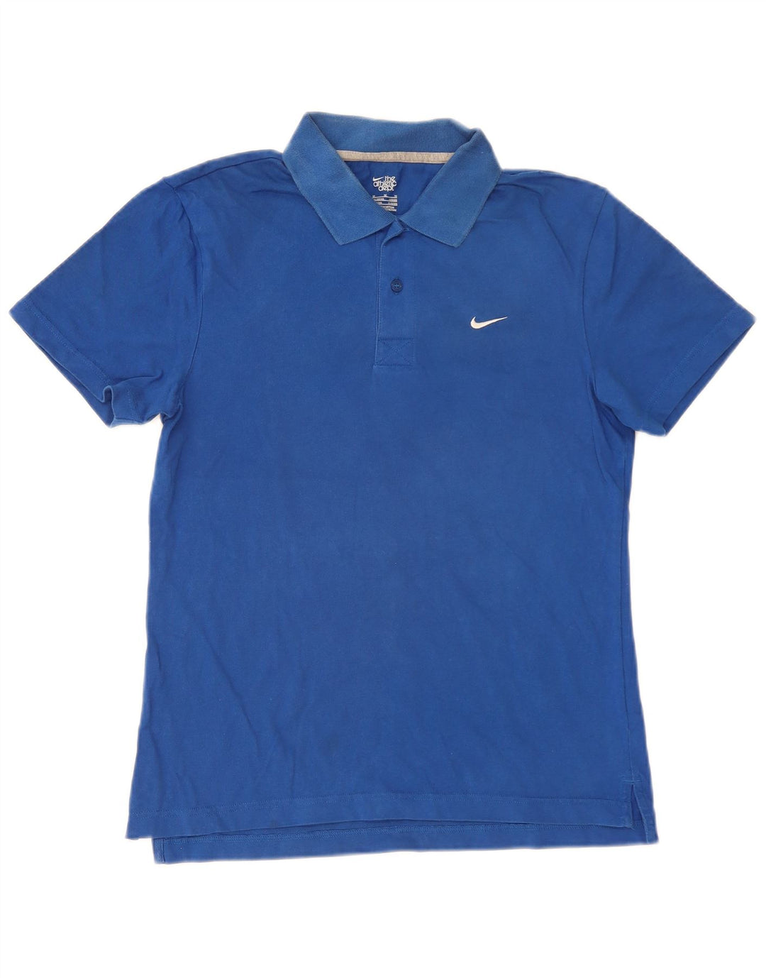Nike Herren Poloshirt UK 38/40 mittelblaue Baumwolle