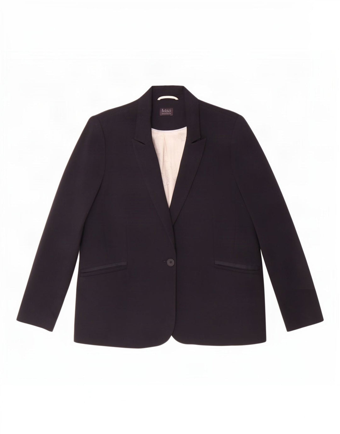 Marks & Spencer Damen-Blazer mit 1 Knopf, UK 20 2XL, Marineblau, Polyester