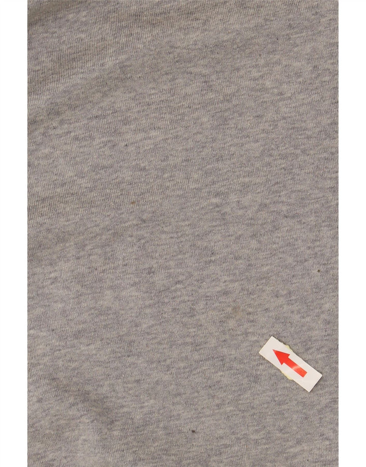 BENETTON Herren-T-Shirt-Oberteil, Mittelgrau, Farbblock