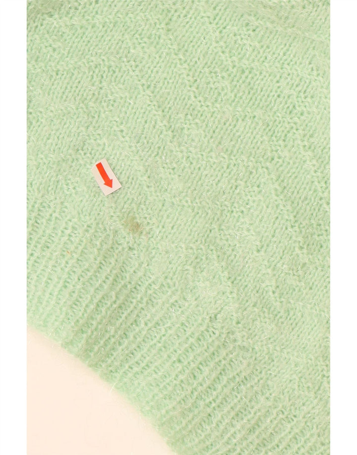 VINTAGE Damen Pullover mit U-Boot-Ausschnitt UK 18 XL Grün