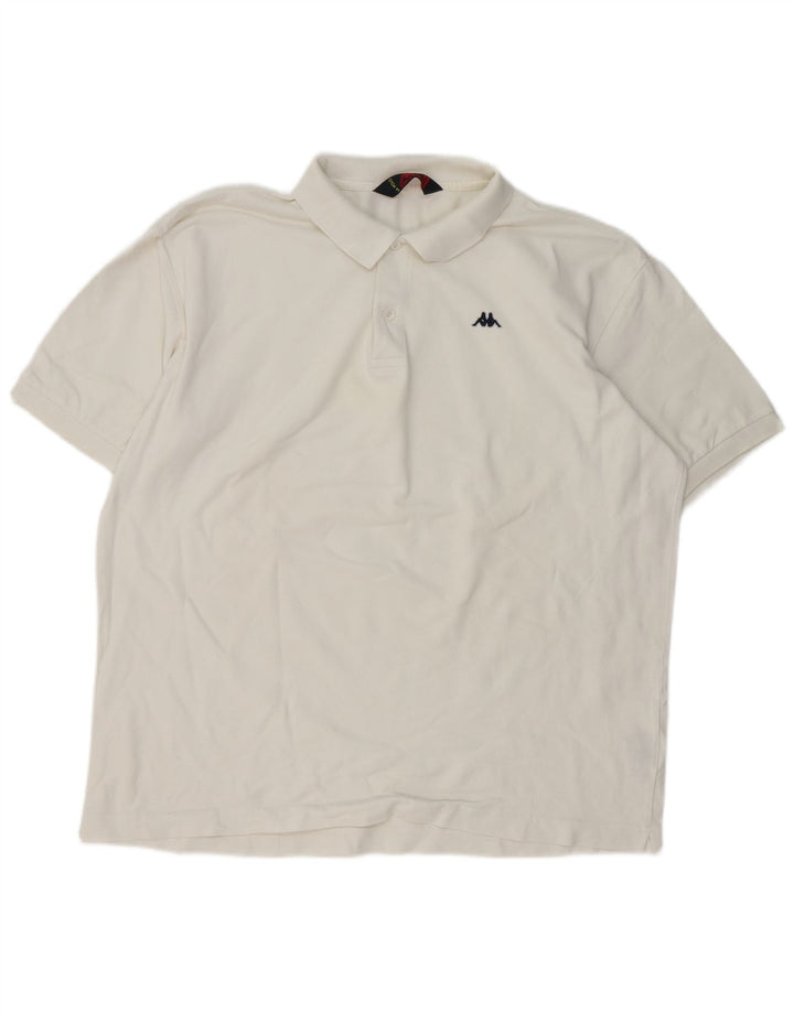 Kappa Herren Poloshirt 2XL Weiße Baumwolle