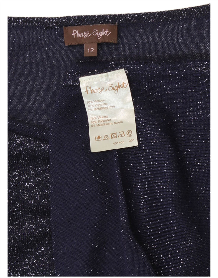 Phase Eight Damen-Pullover mit U-Boot-Ausschnitt, UK 12, mittelmarineblaue Viskose