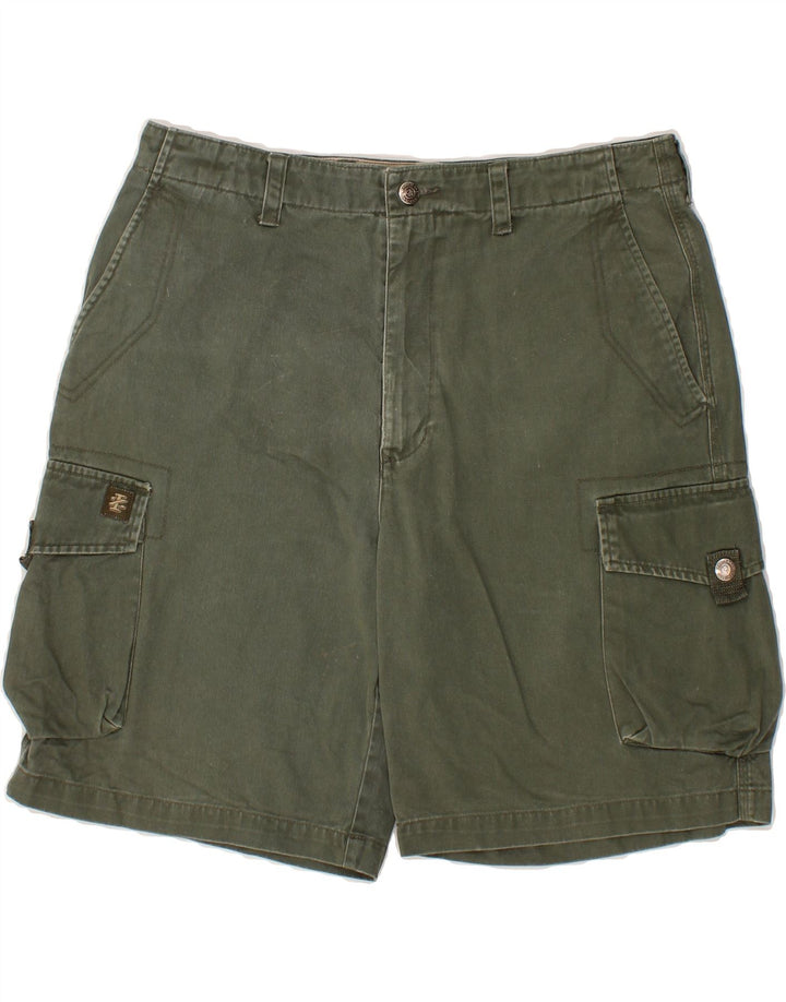 IZOD Womens Cargo Shorts W34 Large Green Cotton Vintage Izod and Second-Hand Izod from Messina Hembry 
