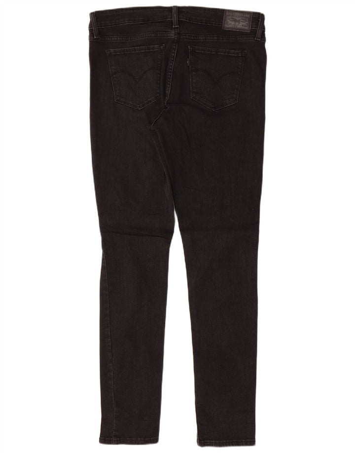 LEVI'S Womens 711 Distressed Skinny Jeans W30 L29 Black