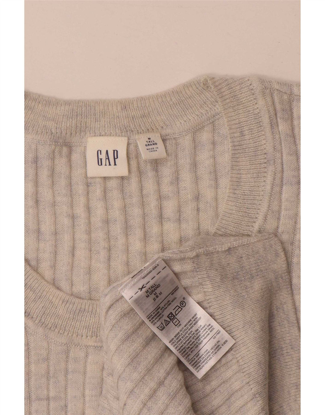 Gap Womens Tall Rundhalspullover Pullover UK 14 Mittelgraues Nylon