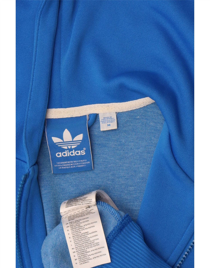 Adidas Herren Graphic Zip Hoodie Pullover Mittelblaues Polyester