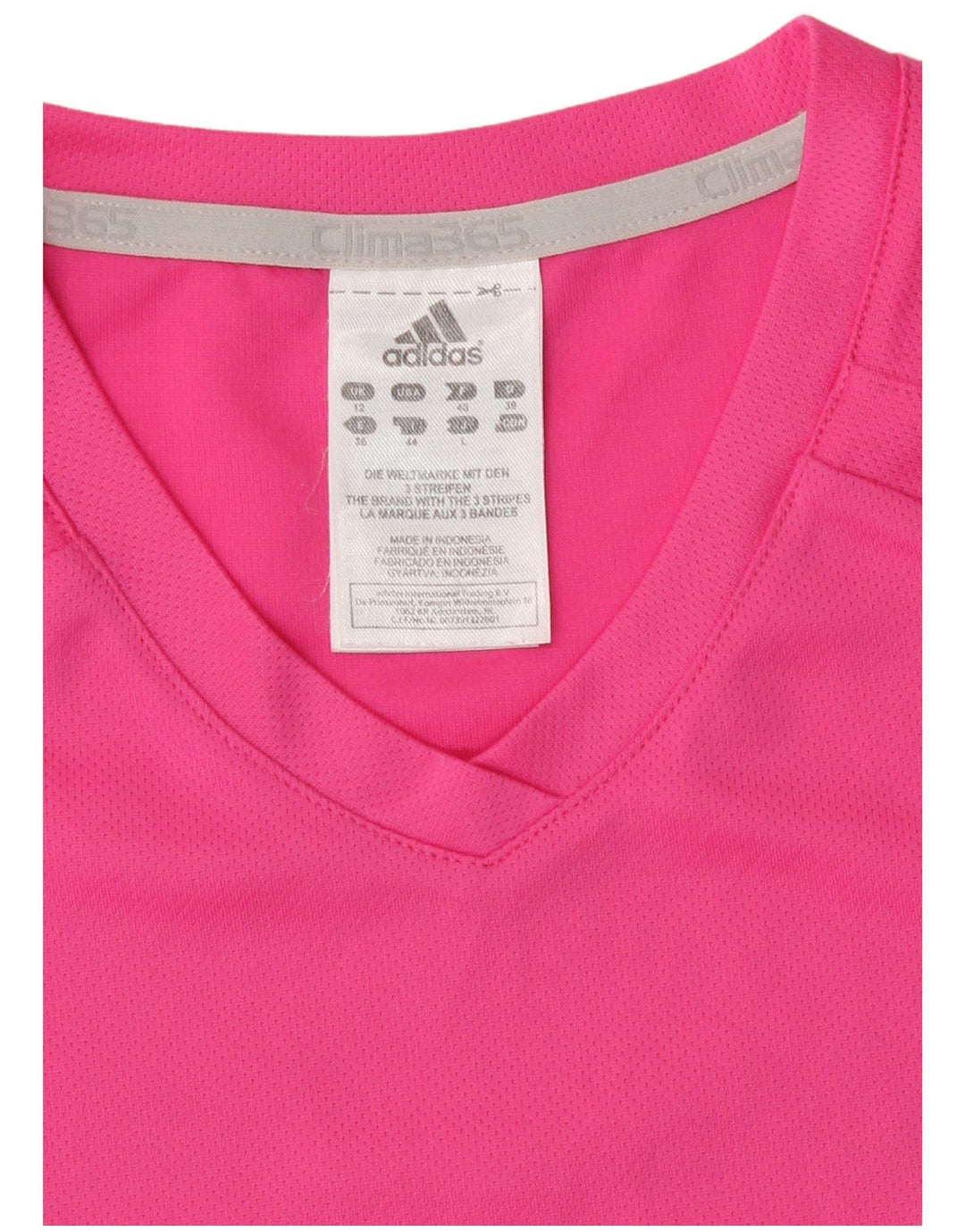 Adidas Damen Clima 365 T-Shirt Top UK 12 Mittelrosa Polyester