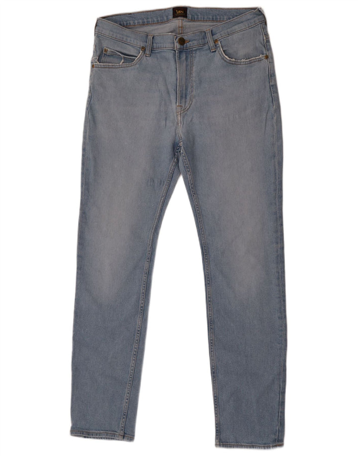 Lee Herren Rider Slim Jeans W34 L32 Blaue Baumwolle