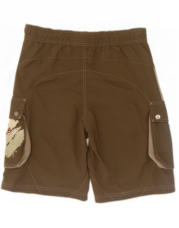 Adidas Herren Badeshorts mit Grafik, Größe S, Khaki, Polyamid