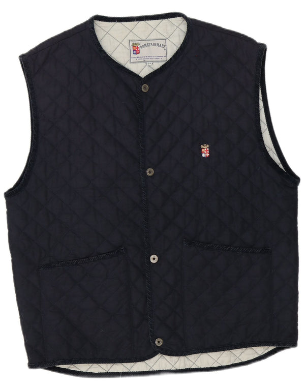 Armata Di Mare Herren Steppweste IT 54 2XL Marineblau Polyester