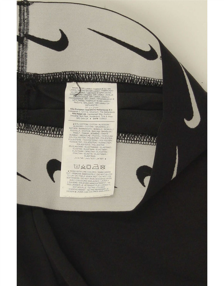 Nike Womens Graphic Leggings UK 8 Small Schwarz Baumwolle