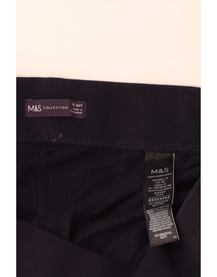 Marks & Spencer Damen-Trainingshose, Baumwolle, Größe M, Marineblau, UK 12