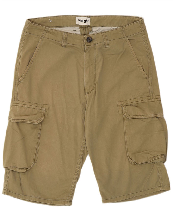 WRANGLER Mens Cargo Shorts W30 Medium Khaki Cotton