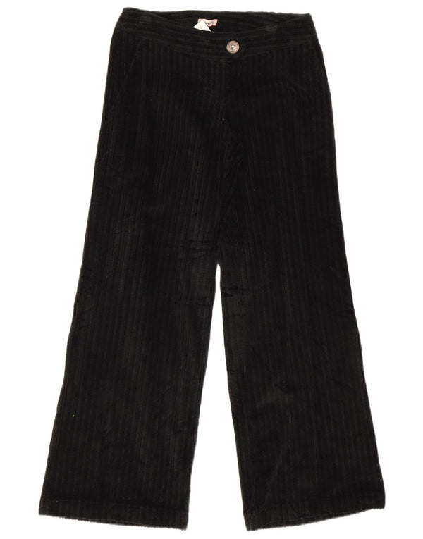 Max & Co. Damen-Cordhose mit weitem Bein, UK 6 XS W28 L30, schwarze Baumwolle
