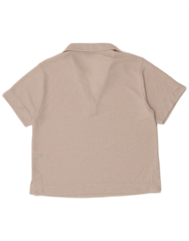 Marks & Spencer Damen Poloshirt UK 12 Mittelweißes Polyester