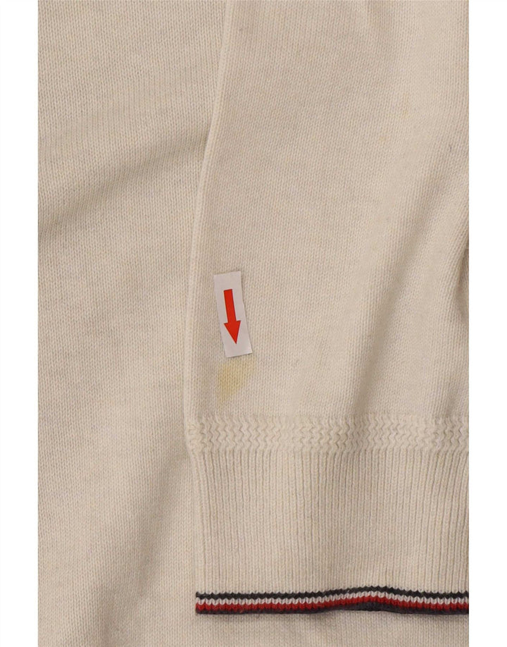 Tommy Hilfiger Herren-Pullover mit Reißverschluss am Hals, große graue Baumwolle