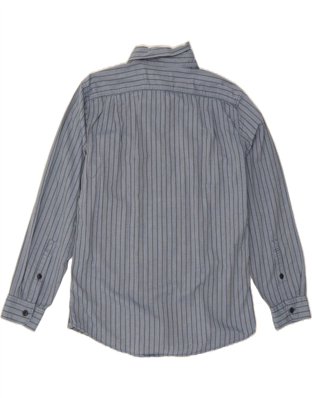 EDDIE BAUER Mens Relaxed Fit Shirt Small Blue Striped Cotton Vintage Eddie Bauer and Second-Hand Eddie Bauer from Messina Hembry 