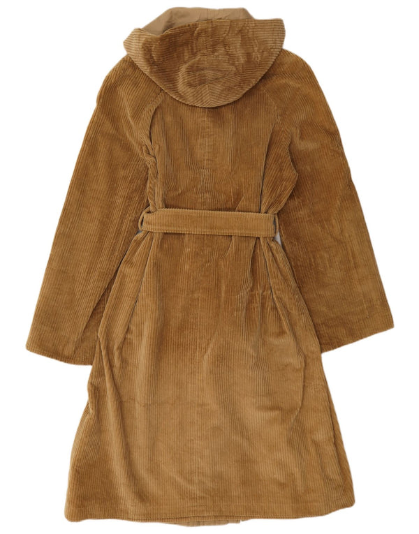 Vintage Damen Kapuzen-Wendemantel UK 14 Medium Beige
