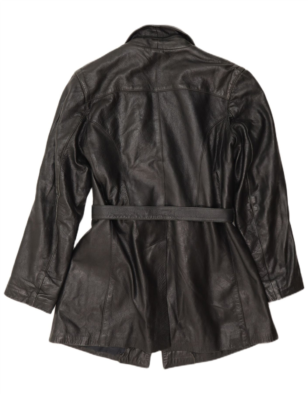Vintage Damen Lederjacke UK 12 Medium Schwarz