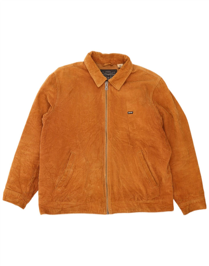 Levi's Herren Cordjacke UK 40 Large Braun Baumwolle