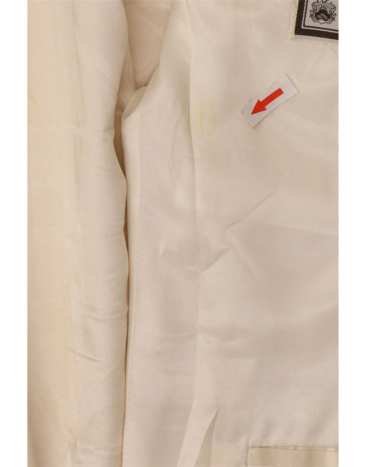 Vintage Herren 2-teiliger Anzug Groß W34 L30 Beige Seide